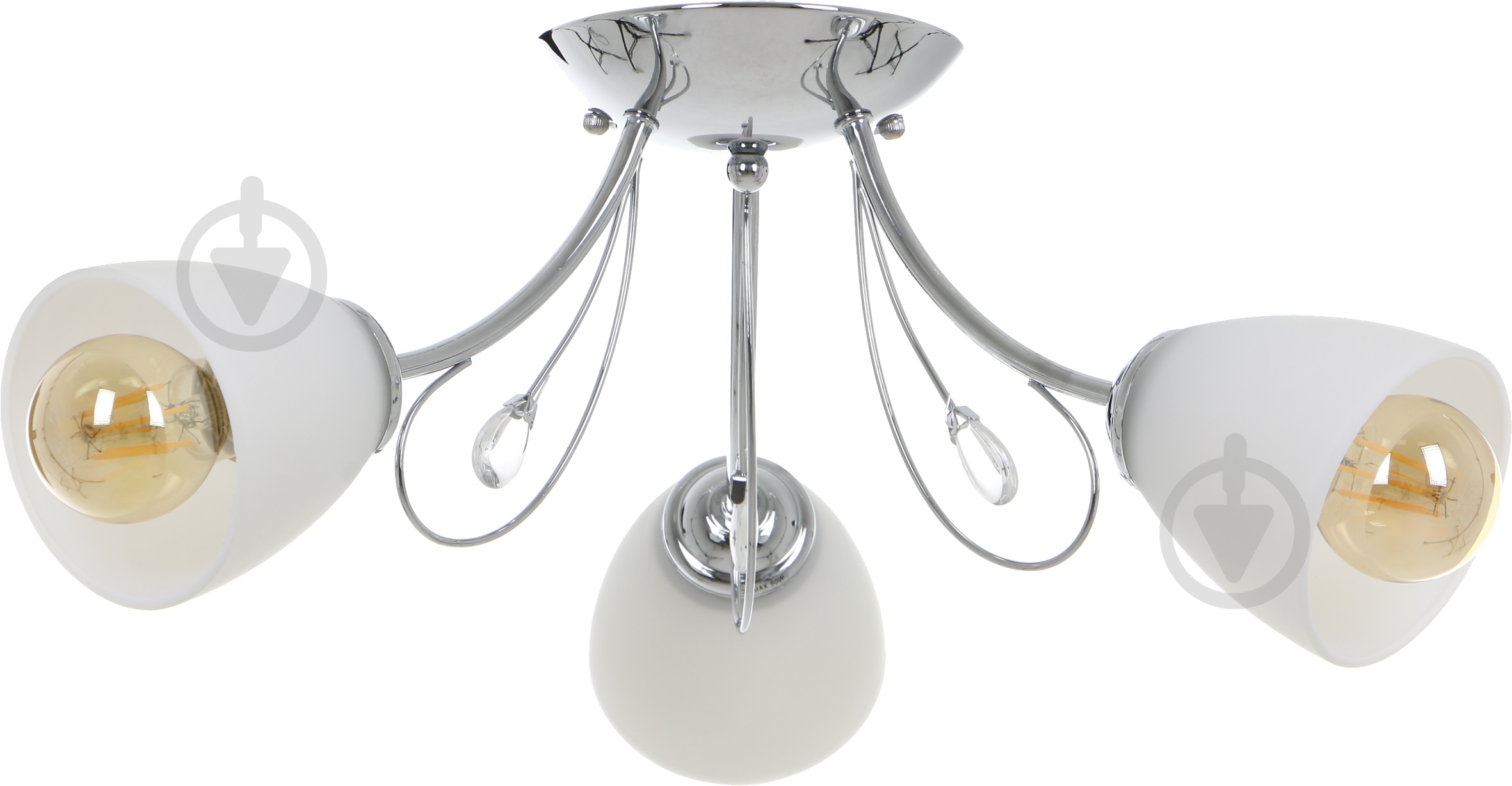 Люстра стельова Accento lighting Korsika ALPL-PL39996-3 3x60 Вт E27 хром - фото 1