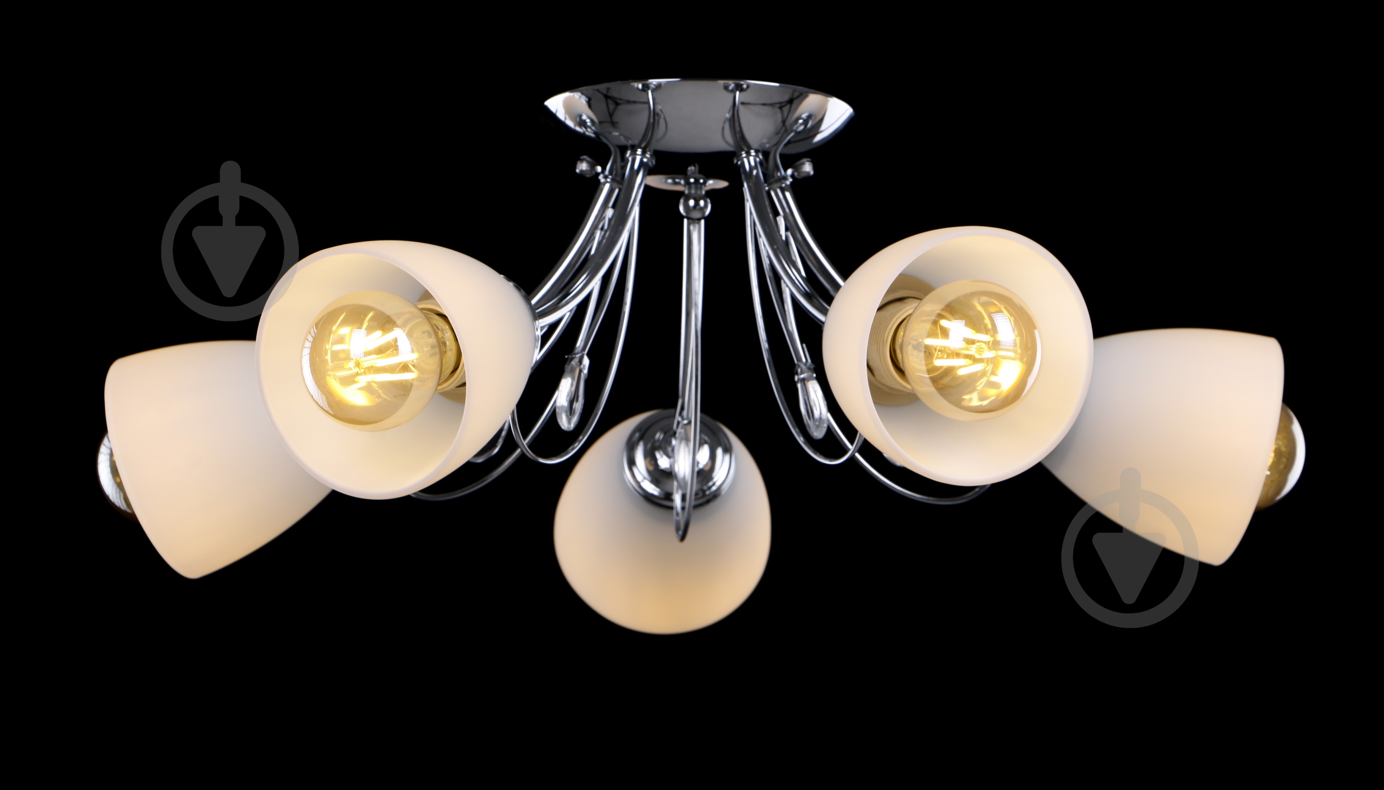Люстра стельова Accento lighting Korsika ALPL-PL39996-5 5x60 Вт E27 хром - фото 2