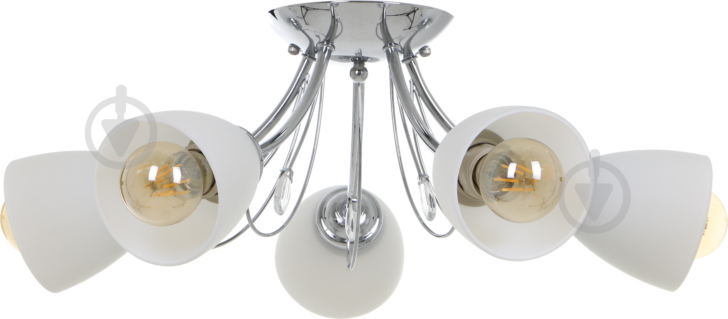 Люстра стельова Accento lighting Korsika ALPL-PL39996-5 5x60 Вт E27 хром - фото 1
