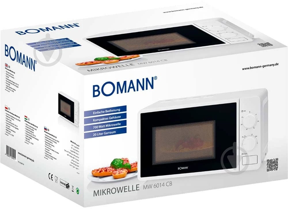 Микроволновая печь Bomann MW 6014 CB White - фото 2