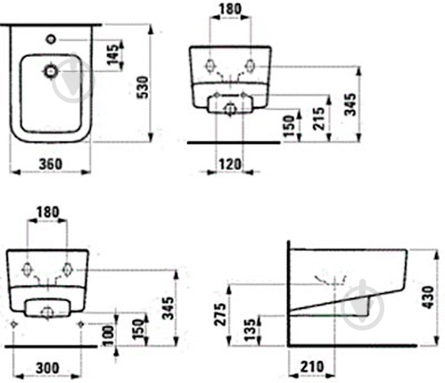 Биде подвесное Laufen Pro S 3096.1 - фото 2 Биде подвесное Laufen Pro S 3096.1 - фото 2