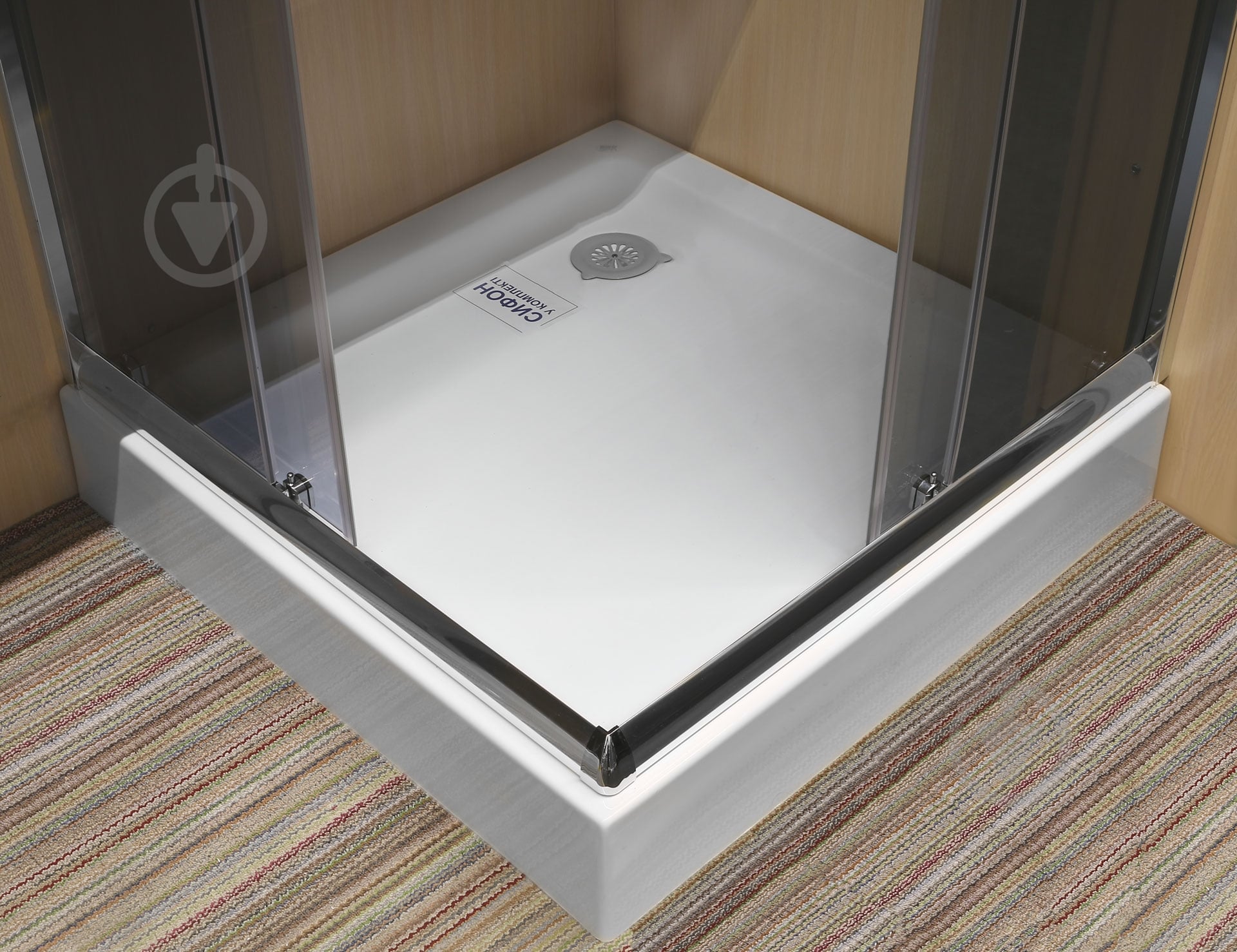 Поддон акриловый ScandiSPA Smart 90x90 с сифоном Basik - фото 1