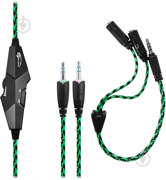 Гарнитура Gemix X-350 black/green (4300097) - фото 4 Гарнитура Gemix X-350 black/green (4300097) - фото 4