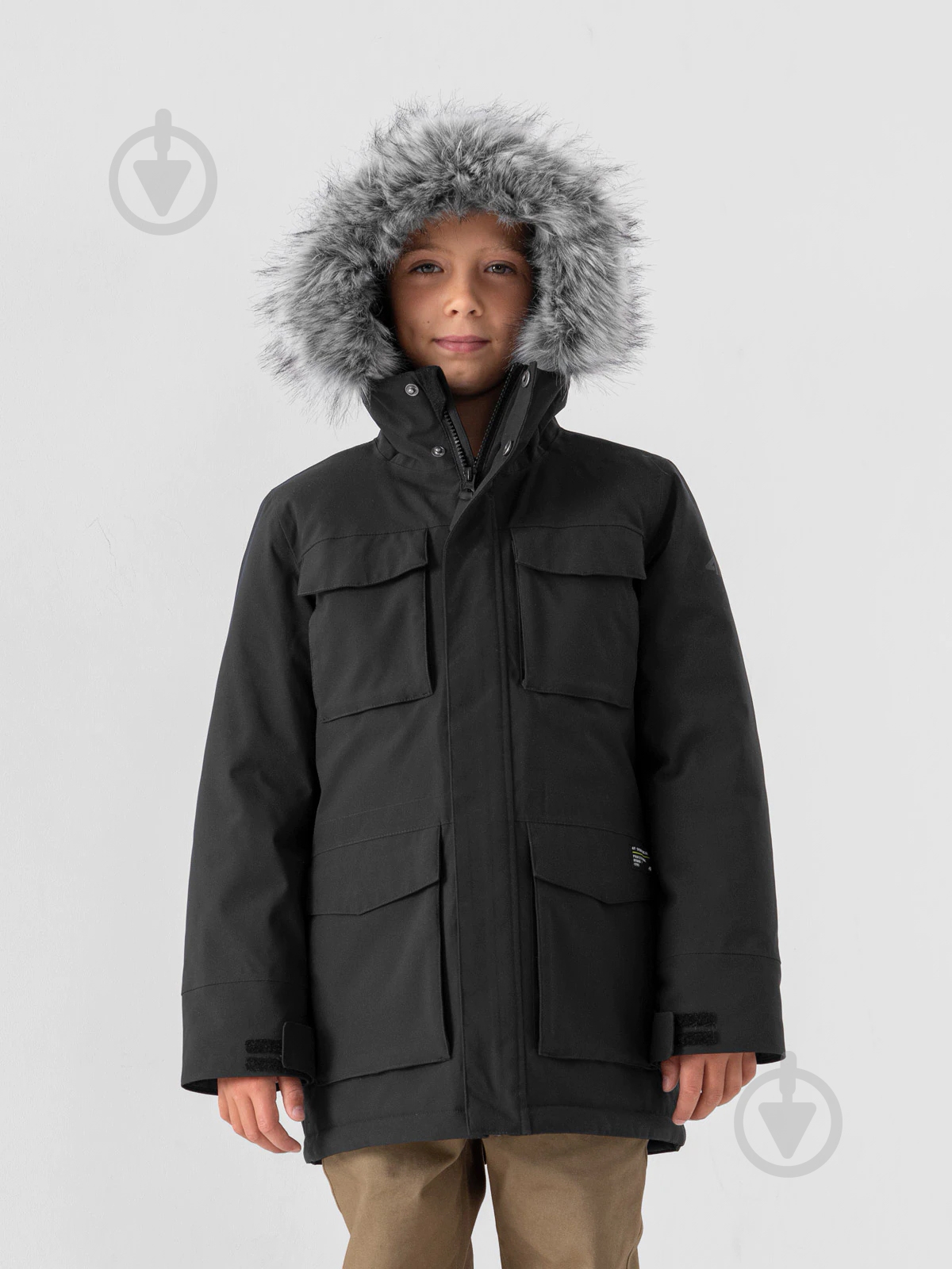 Куртка-парка для мальчиков 4F J4Z21-JKUM200-20S черная - фото 1 Куртка-парка для мальчиков 4F J4Z21-JKUM200-20S черная - фото 1