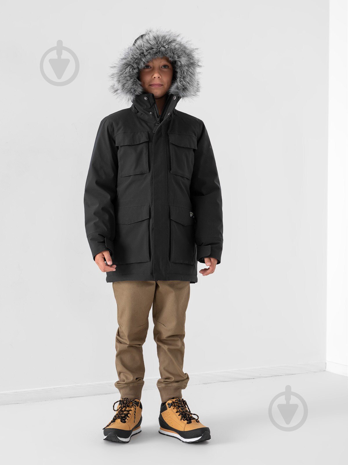 Куртка-парка для мальчиков 4F J4Z21-JKUM200-20S черная - фото 3 Куртка-парка для мальчиков 4F J4Z21-JKUM200-20S черная - фото 3