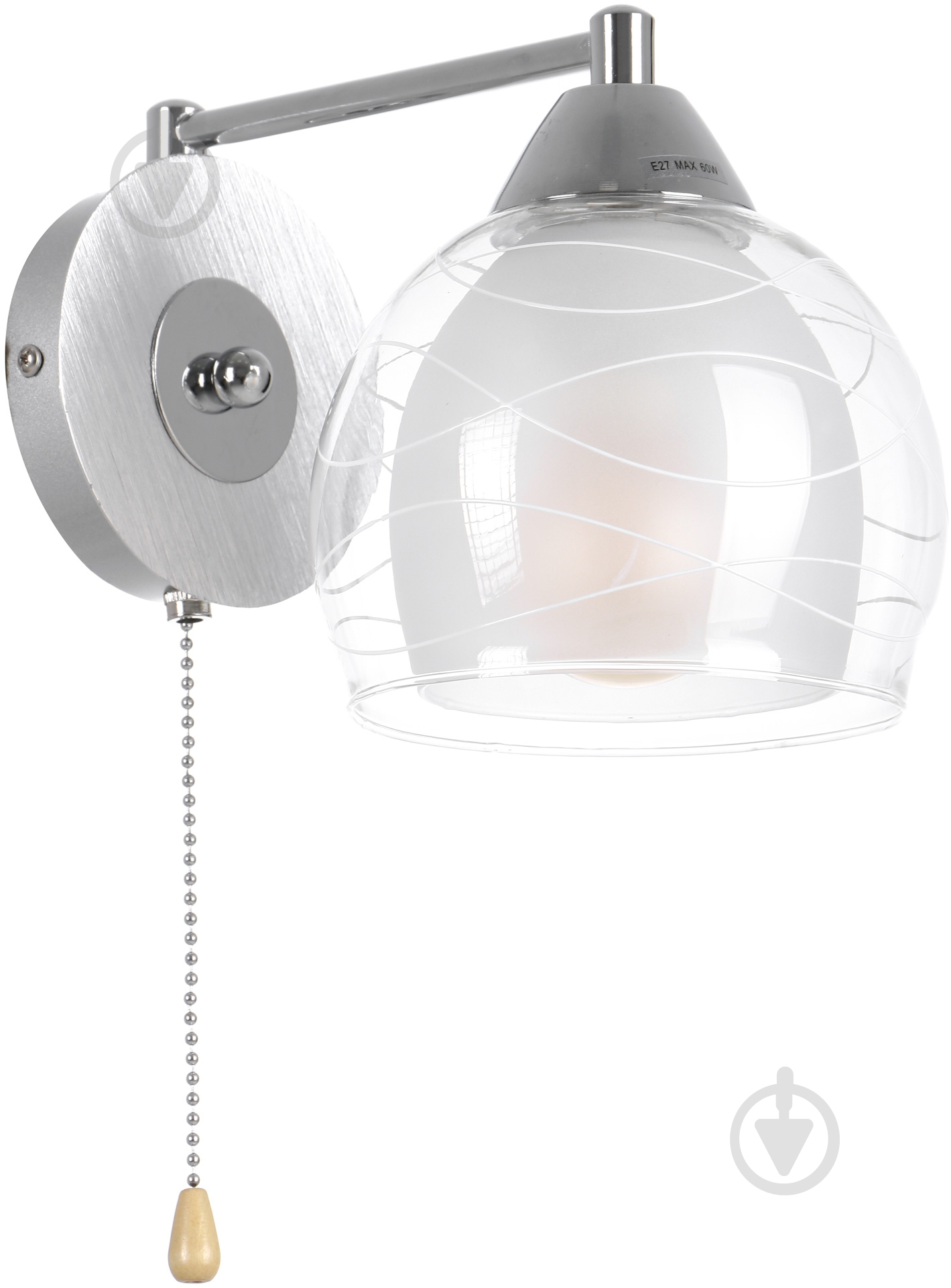 Бра Accento lighting Bordo ALPL-PLE86W-1 1x60 Вт E27 хром - фото 1