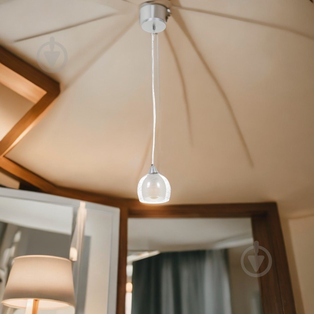 Підвіс Accento lighting Bordo ALPL-PLE85-1 1x60 Вт E27 хром - фото 4