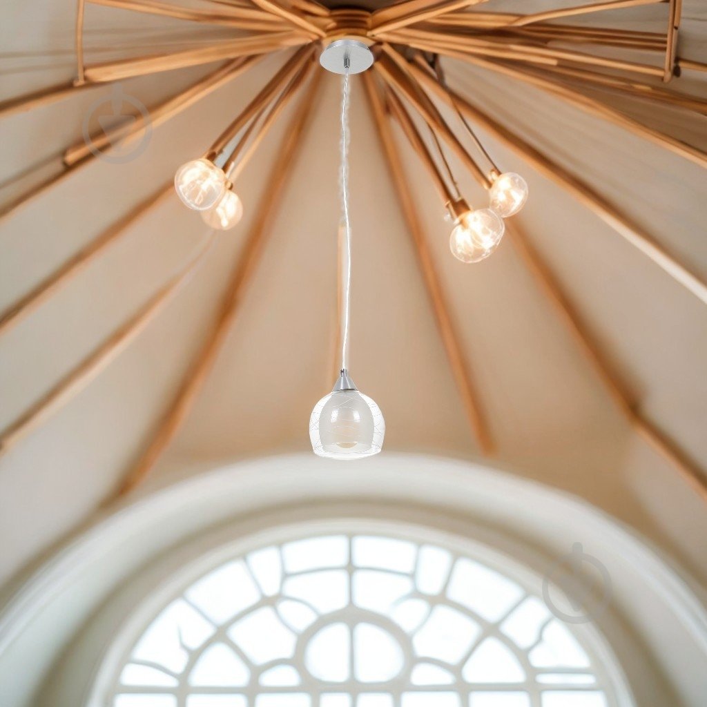 Підвіс Accento lighting Bordo ALPL-PLE85-1 1x60 Вт E27 хром - фото 8