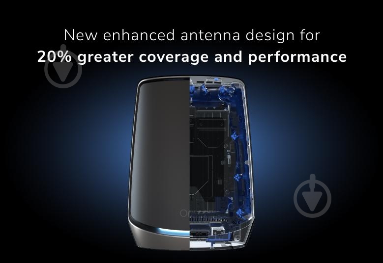 Система Wi-Fi Mesh NETGEAR Orbi RBK862SB AX6000 2 модеми чорний (RBK862SB-100EUS) - фото 3