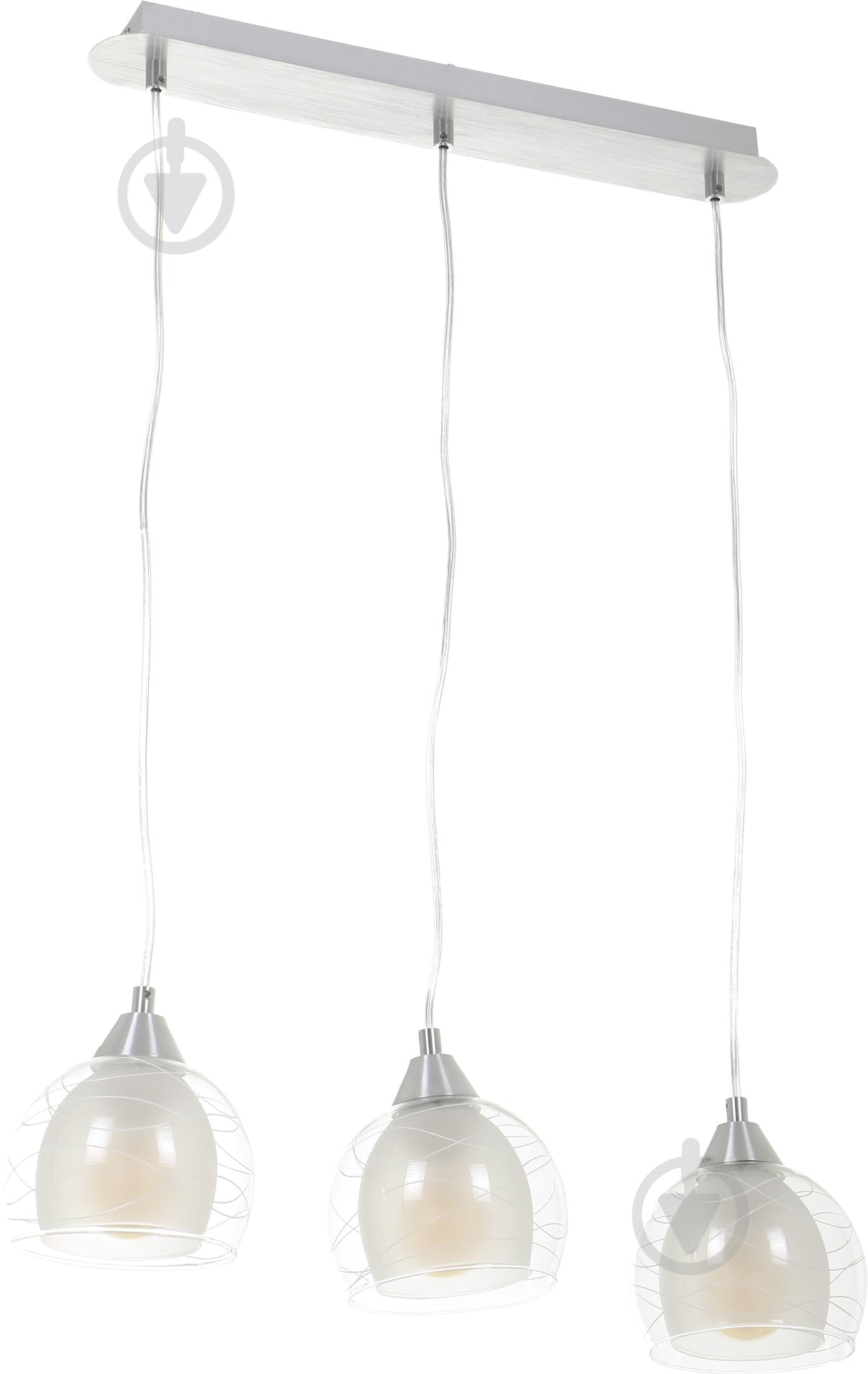 Подвес Accento lighting Bordo ALPL-PLE85-3 3x60 Вт E27 хром - фото 1
