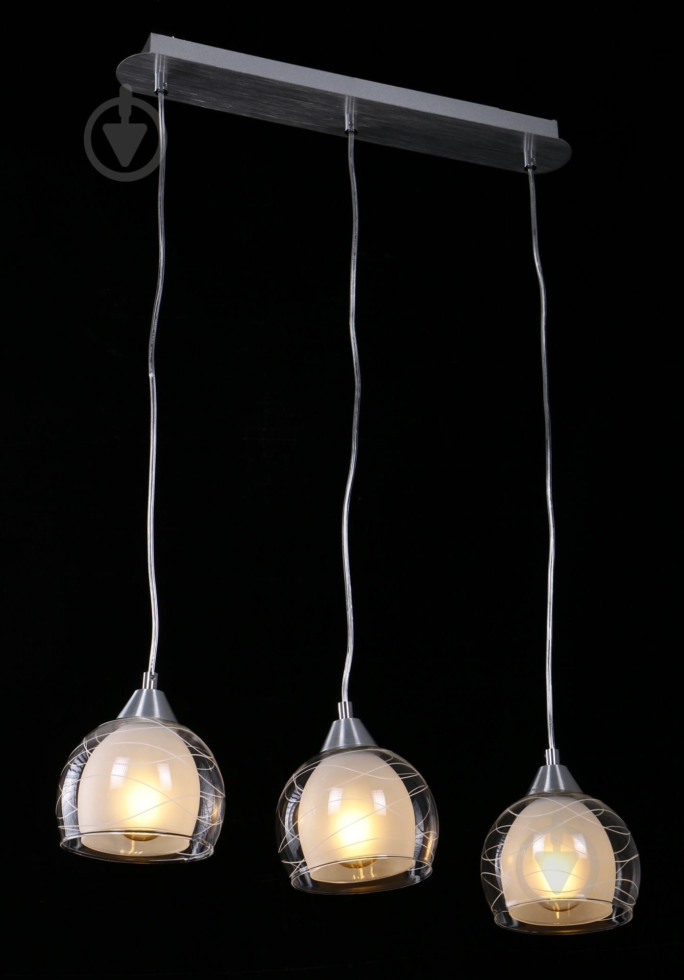 Подвес Accento lighting Bordo ALPL-PLE85-3 3x60 Вт E27 хром - фото 2