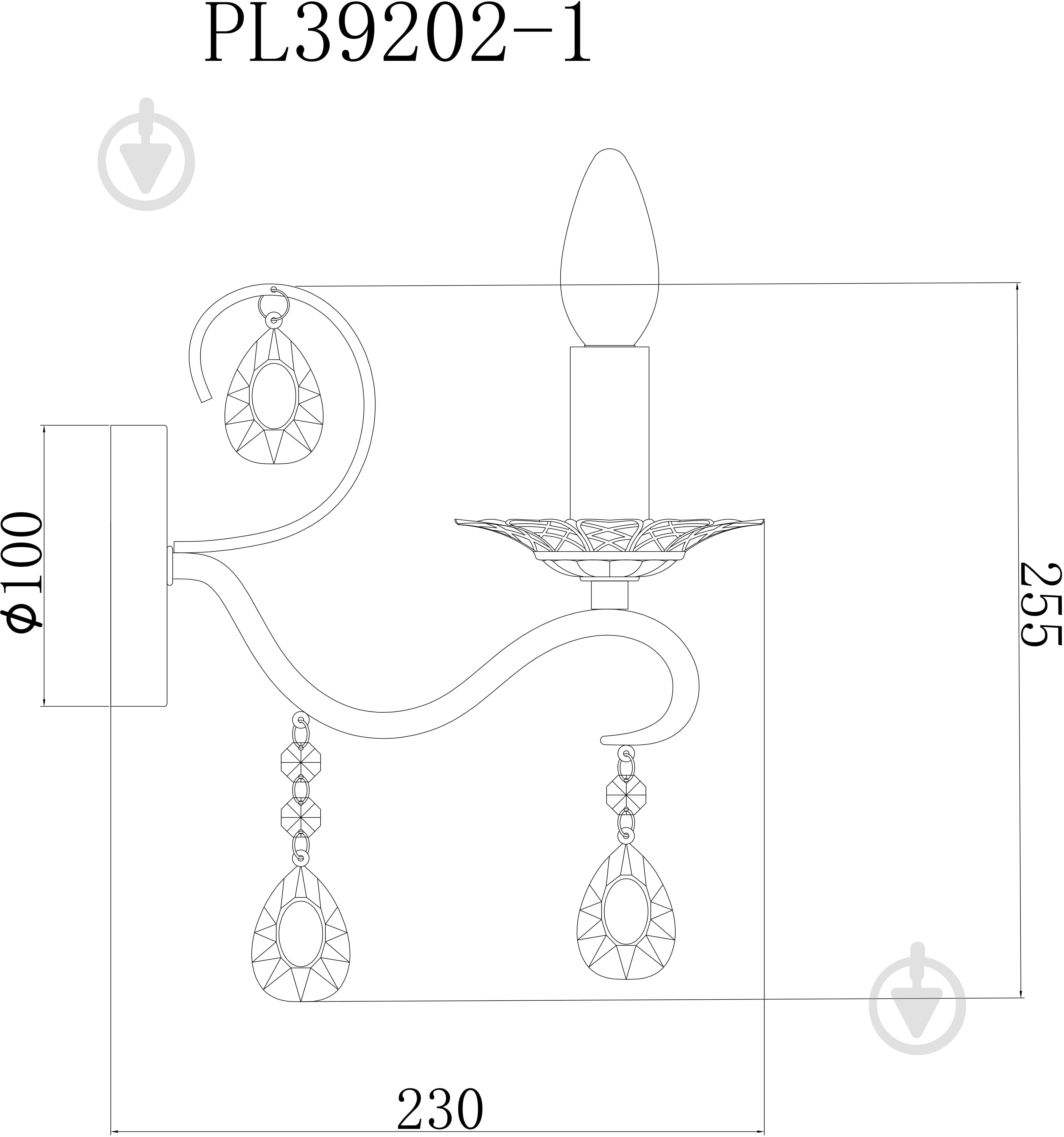 Бра Accento lighting Louvre ALPL-PL39202-1 1x40 Вт E14 белый - фото 4
