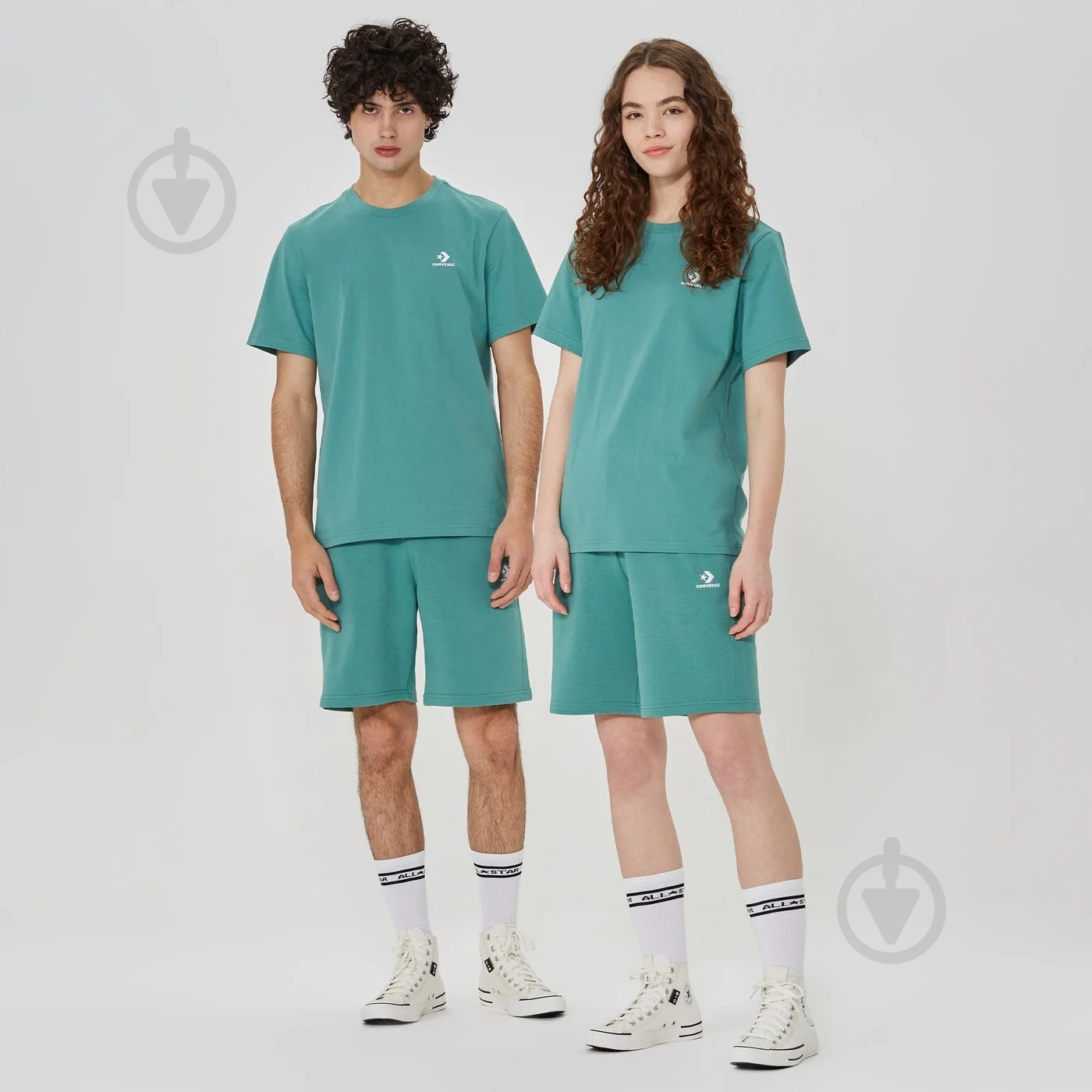 Шорты Converse GO-TO EMBROIDERED STAR CHEVRON FLEECE SHORT 10023875-346 р. XL зеленый - фото 1