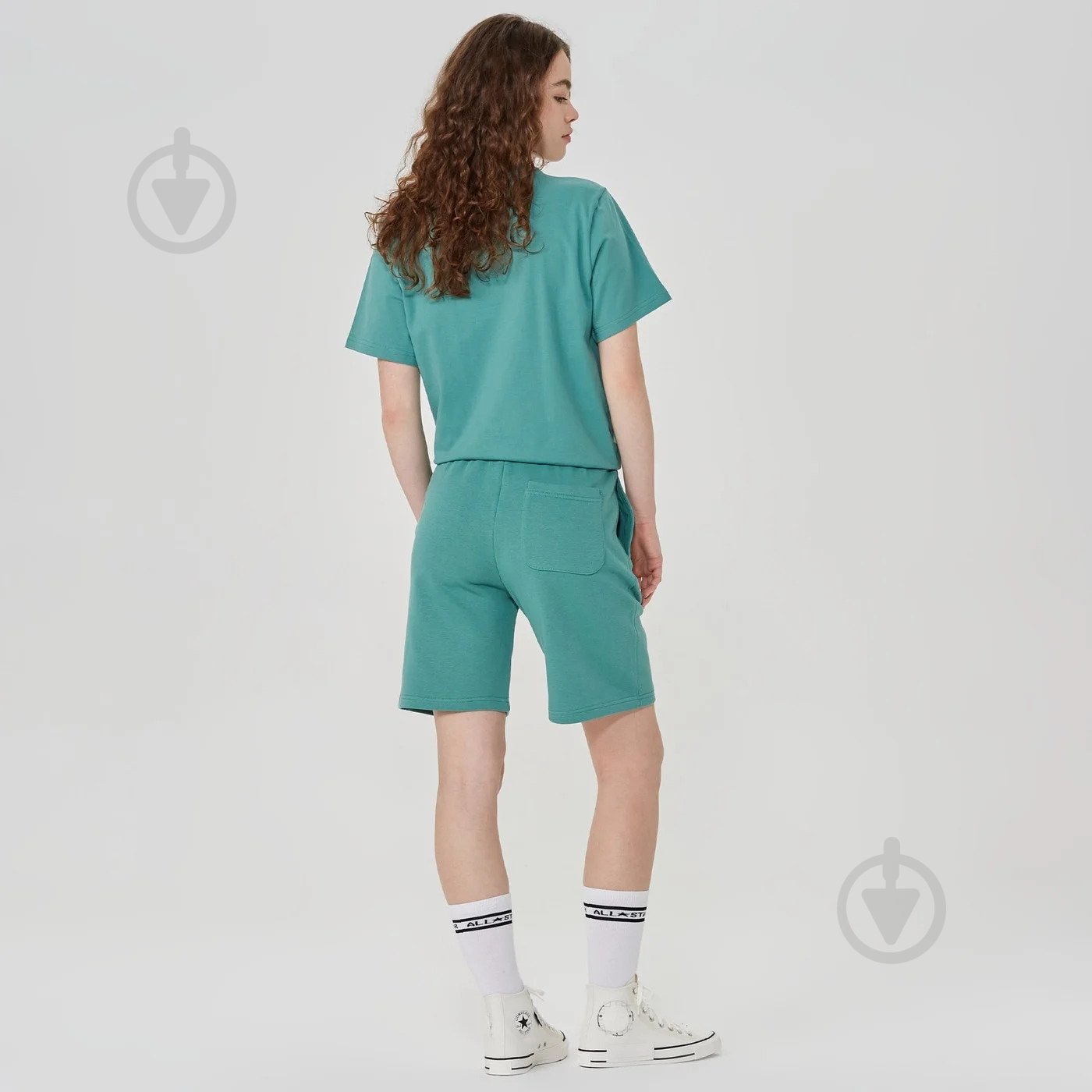Шорты Converse GO-TO EMBROIDERED STAR CHEVRON FLEECE SHORT 10023875-346 р. XL зеленый - фото 2