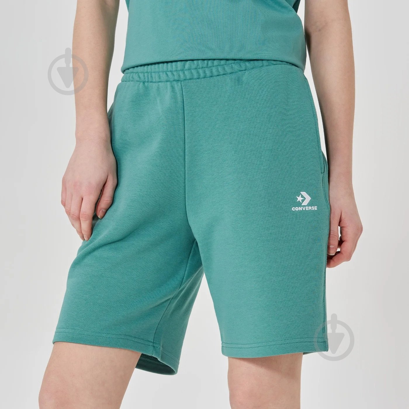 Шорты Converse GO-TO EMBROIDERED STAR CHEVRON FLEECE SHORT 10023875-346 р. XL зеленый - фото 4