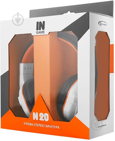 Гарнитура Gemix N20 white/black/orange (4300108) - фото 4