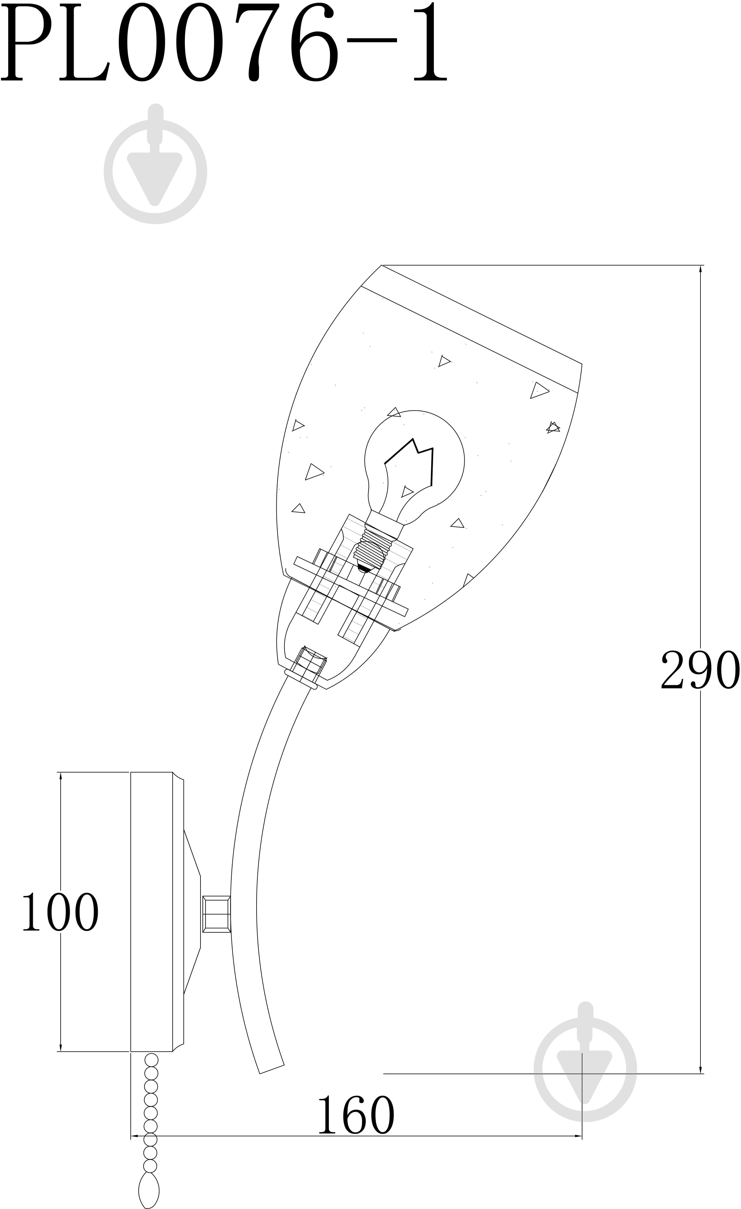 Бра Accento lighting Dijon ALPL-PL0076-1 1x40 Вт E14 хром - фото 4