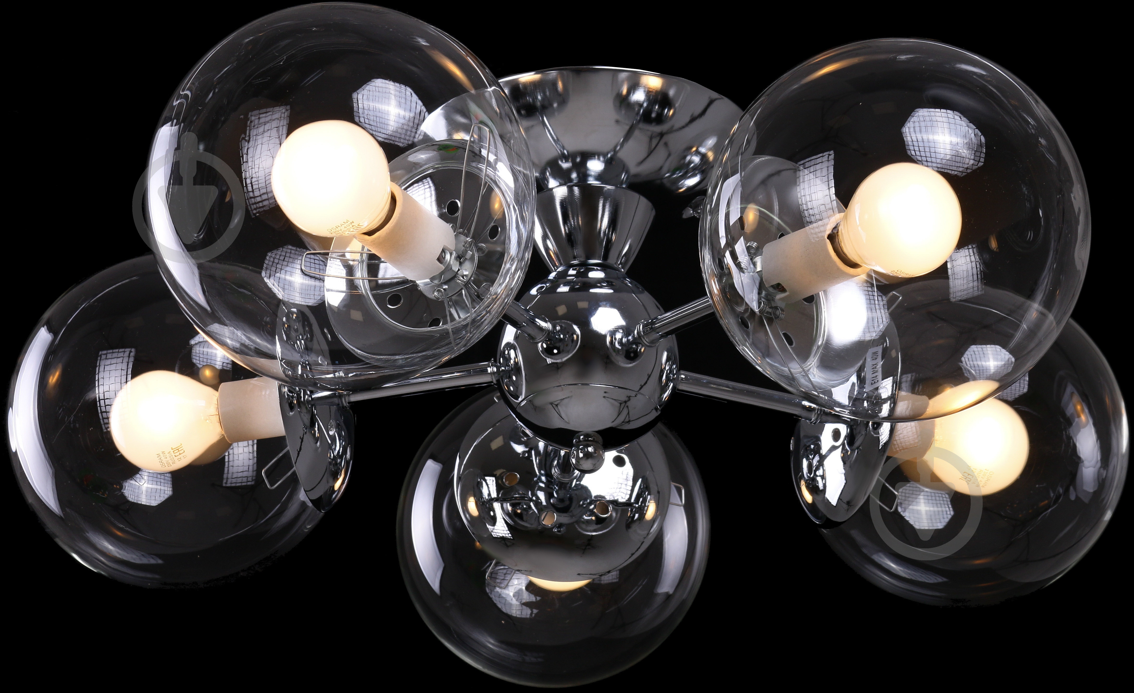 Светильник потолочный Accento lighting Doviles 40 Вт E14 хром - фото 2 Светильник потолочный Accento lighting Doviles 40 Вт E14 хром - фото 2