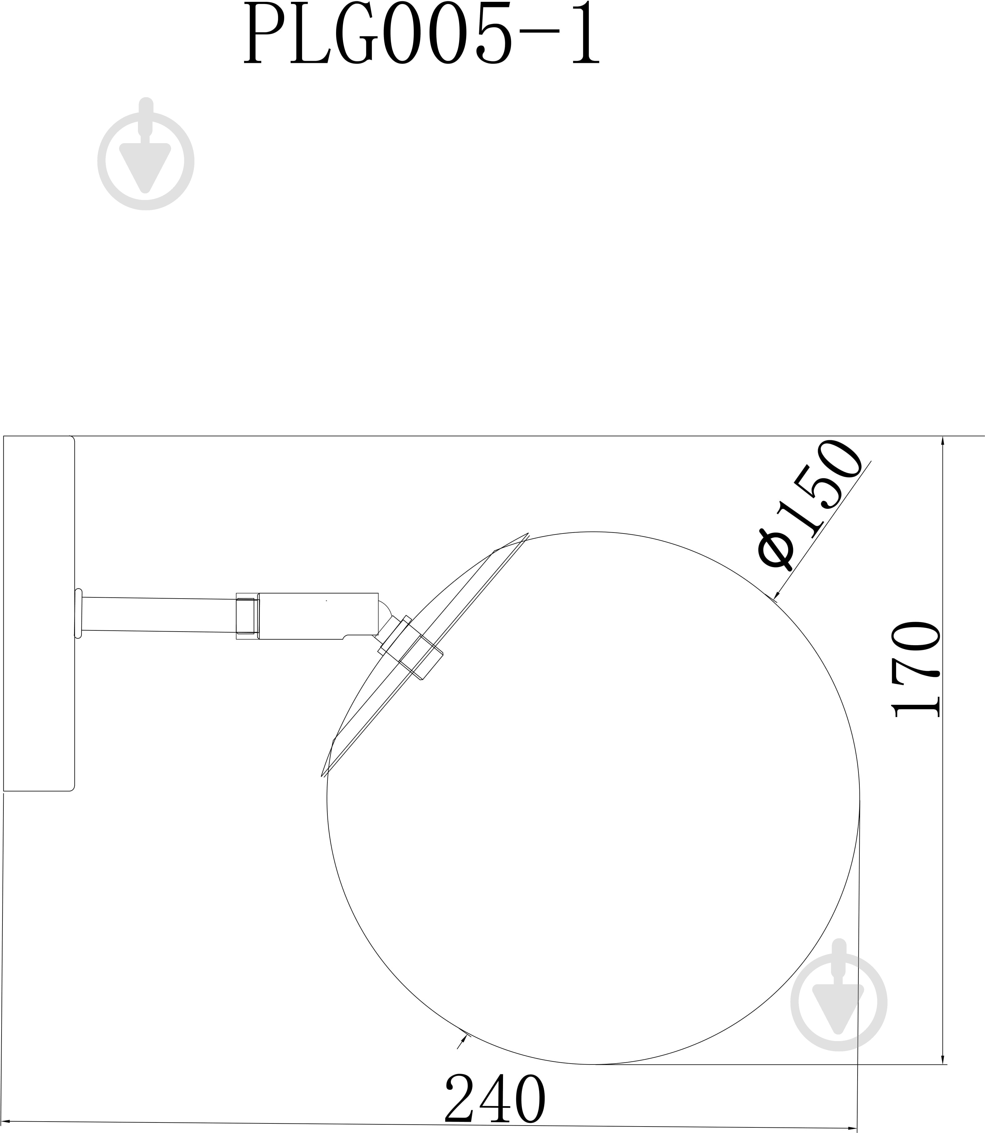 Бра Accento lighting Doviles ALPL-PLG005-1 1x40 Вт E14 хром - фото 4