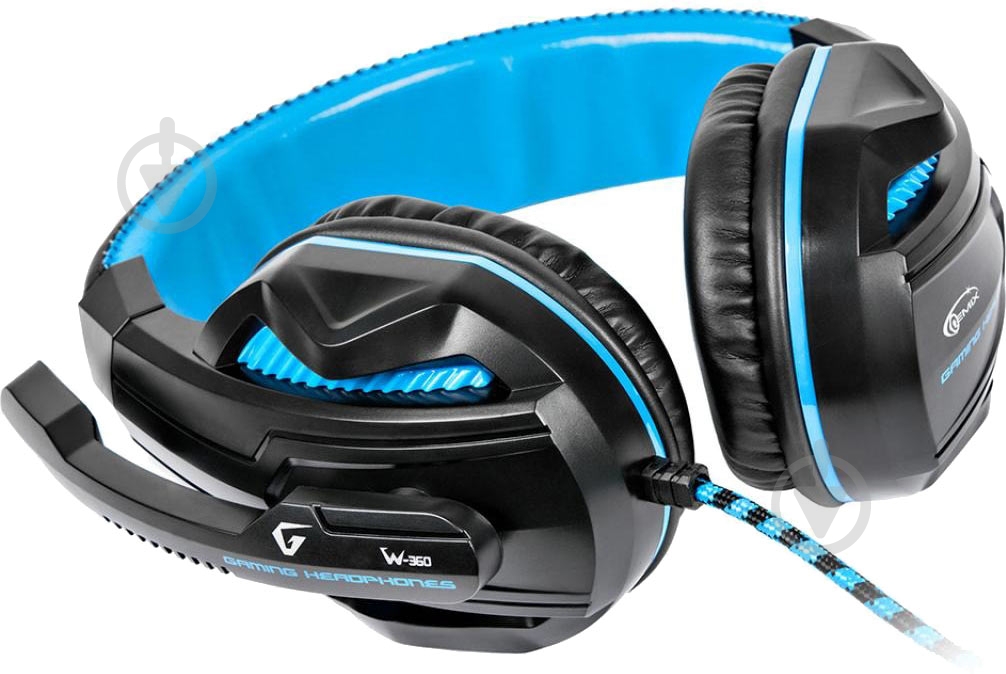 Гарнитура Gemix W-360 black/blue (W-360 Black/Blue) - фото 7