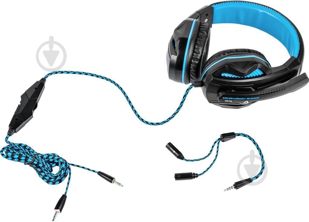 Гарнитура Gemix W-360 black/blue (W-360 Black/Blue) - фото 4