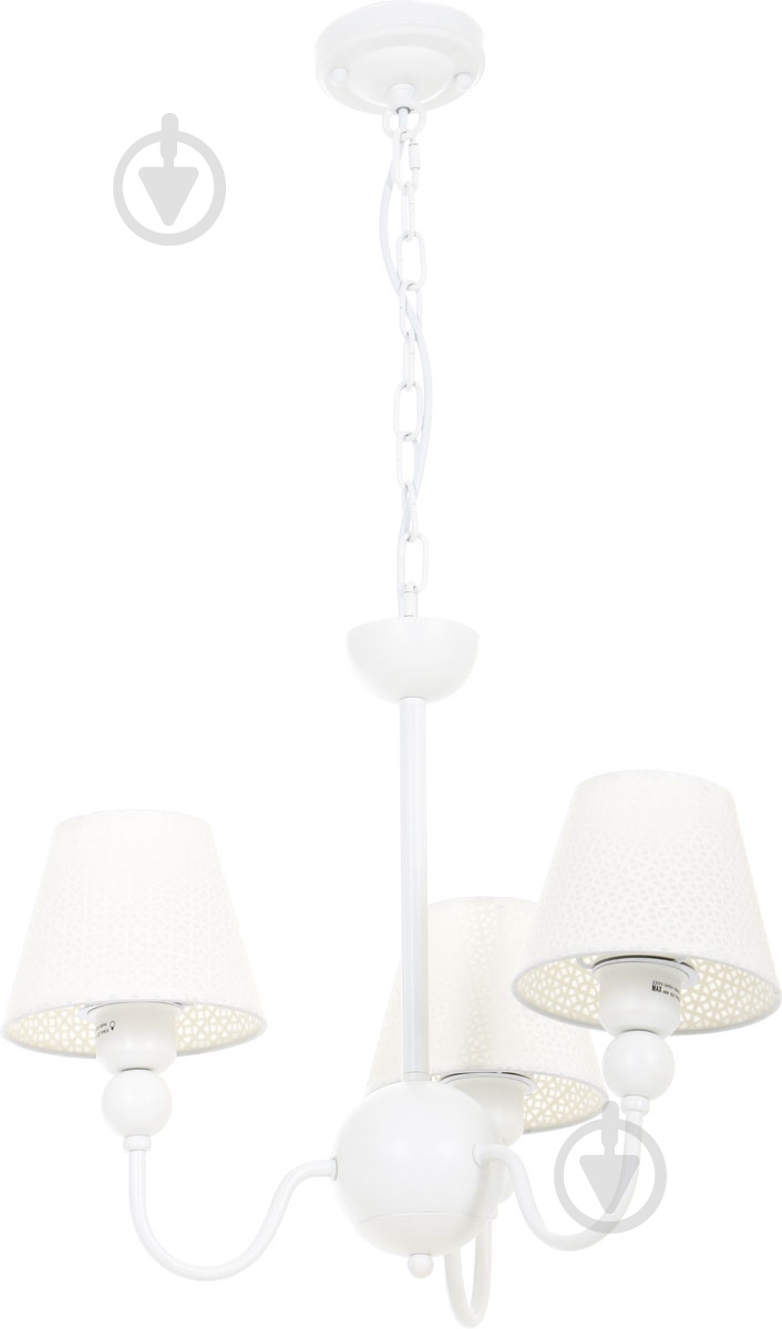 Люстра потолочная Accento lighting Toledo 3x40 Вт E27 белый - фото 1
