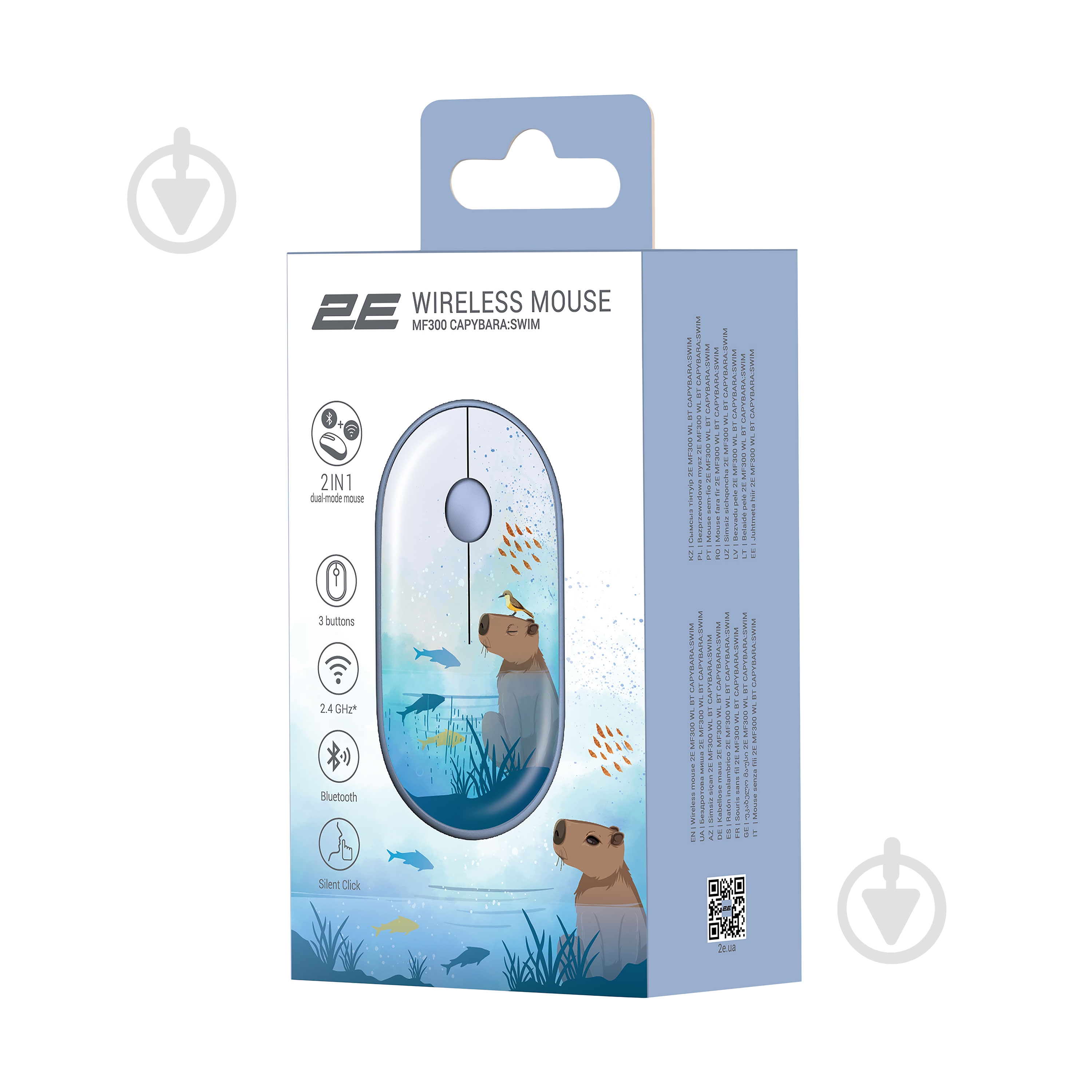 Мышка 2E MF300 Capybara Swim Silent WL BT blue (2E-MF300WCAPIBARABL) - фото 6 Мышка 2E MF300 Capybara Swim Silent WL BT blue (2E-MF300WCAPIBARABL) - фото 6