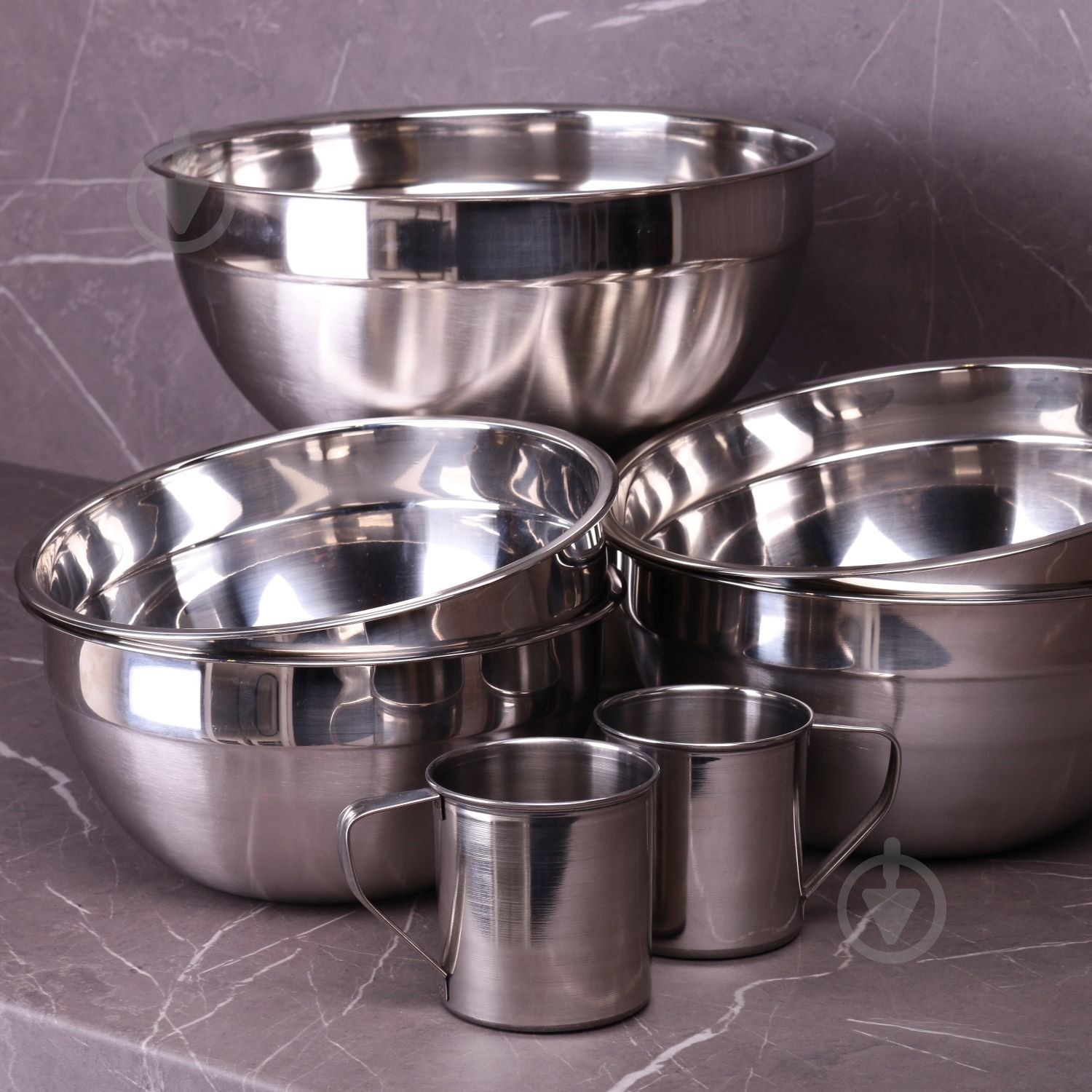 Чашка 500 мл 10 см нержавеющая сталь - фото 2