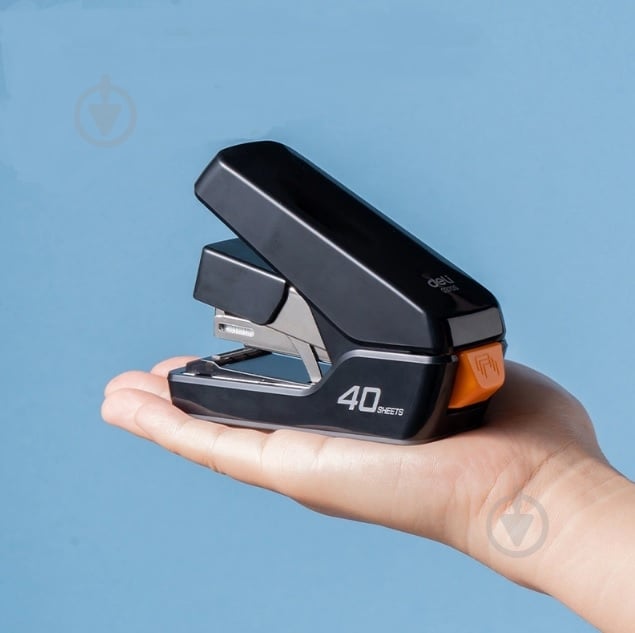 Степлер 0370 черный №24 25 листов Deli - фото 6