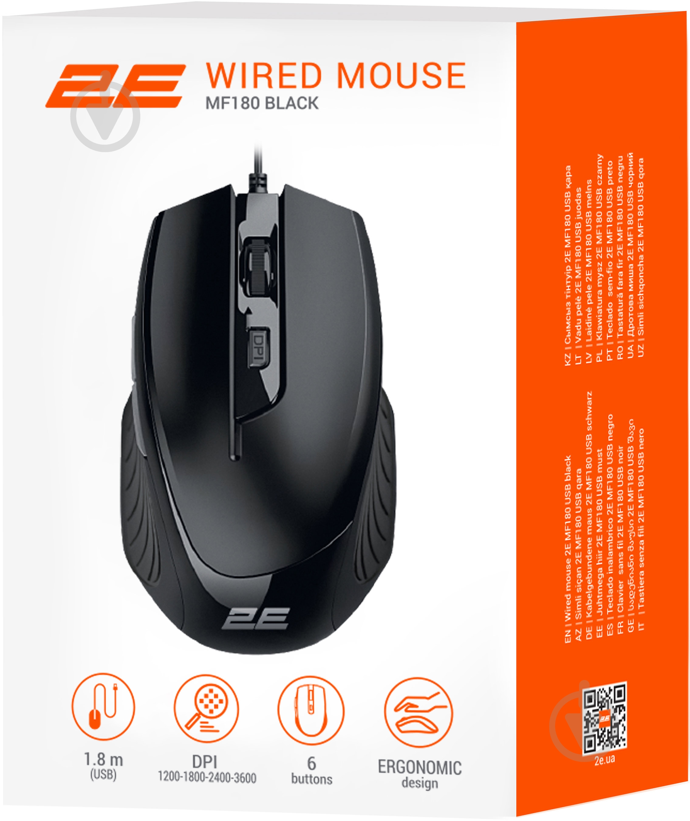 Мышь 2E MF180 USB-A black (2E-MF180UB) - фото 3