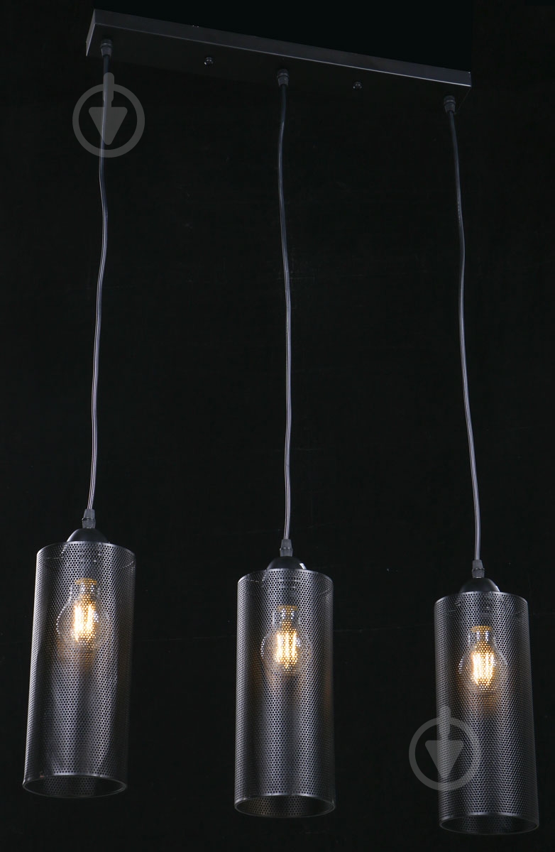 Подвес Accento lighting Girona 3x40 Вт E27 черный - фото 2 Подвес Accento lighting Girona 3x40 Вт E27 черный - фото 2