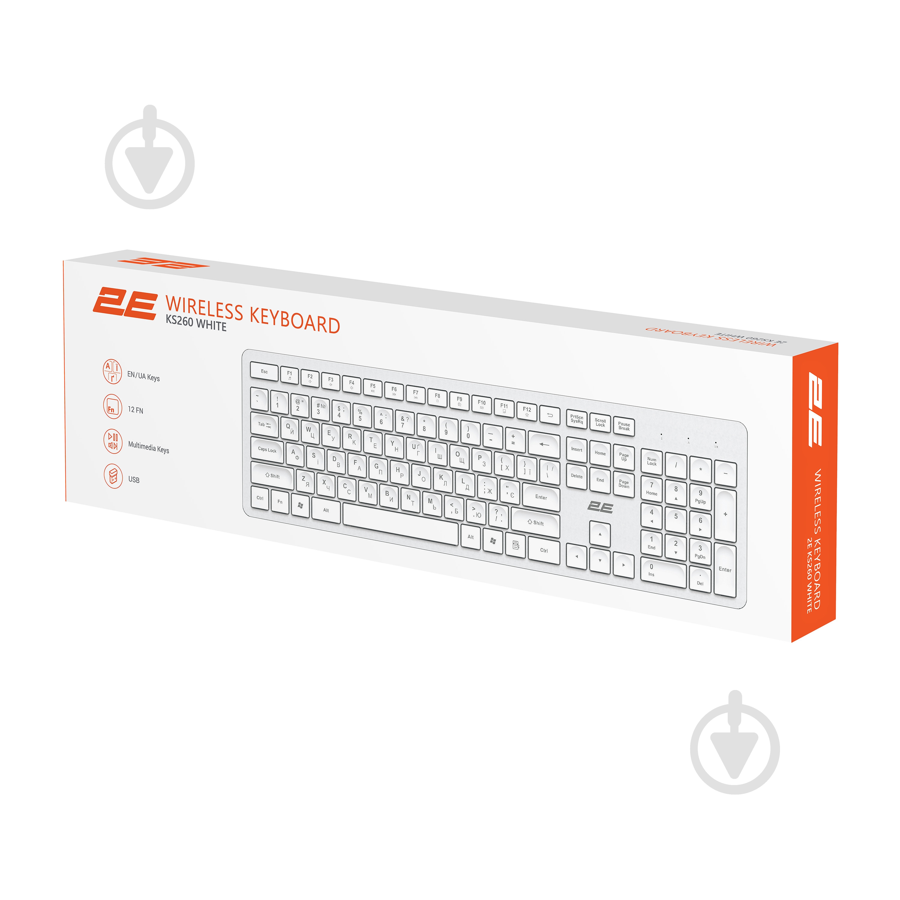 Клавиатура 2E KS260 Wireless (2E-KS260WWH_UA) white - фото 9 Клавиатура 2E KS260 Wireless (2E-KS260WWH_UA) white - фото 9