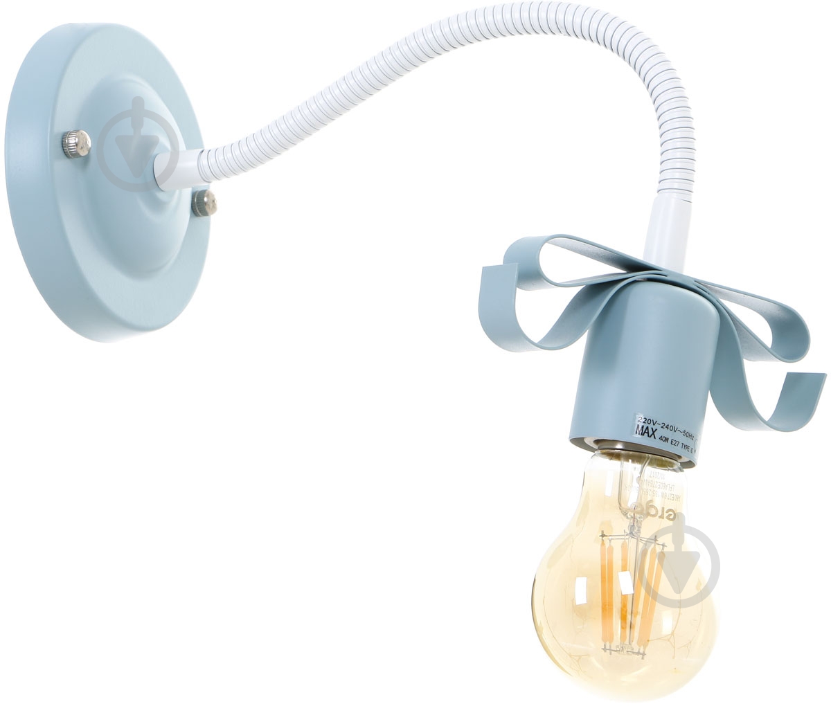 Бра Accento lighting Bow 1x40 Вт E27 голубой - фото 1 Бра Accento lighting Bow 1x40 Вт E27 голубой - фото 1