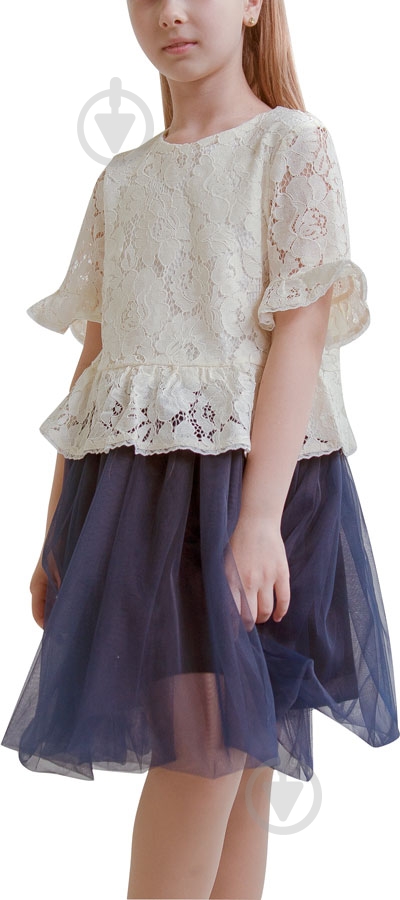 Юбка Sasha р.146 синий 4271 - фото 1 Юбка Sasha р.146 синий 4271 - фото 1