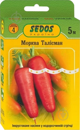 Насіння Sedos морква Талісман на стрічці 5 м (4820150460525) - фото 1