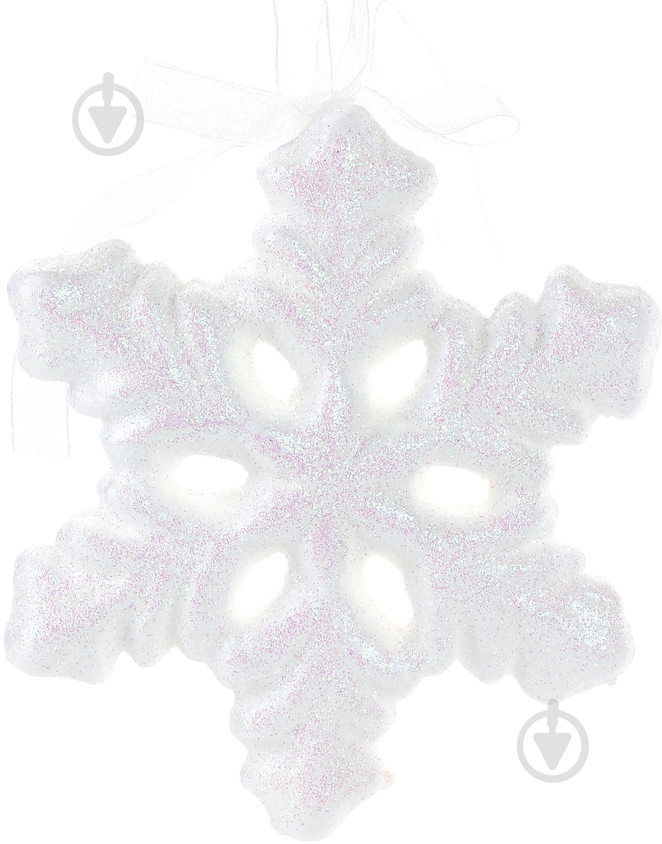 Декорація новорічна Сніжинка 13 см SDK3040W+1 - фото 1 Декорація новорічна Сніжинка 13 см SDK3040W+1 - фото 1