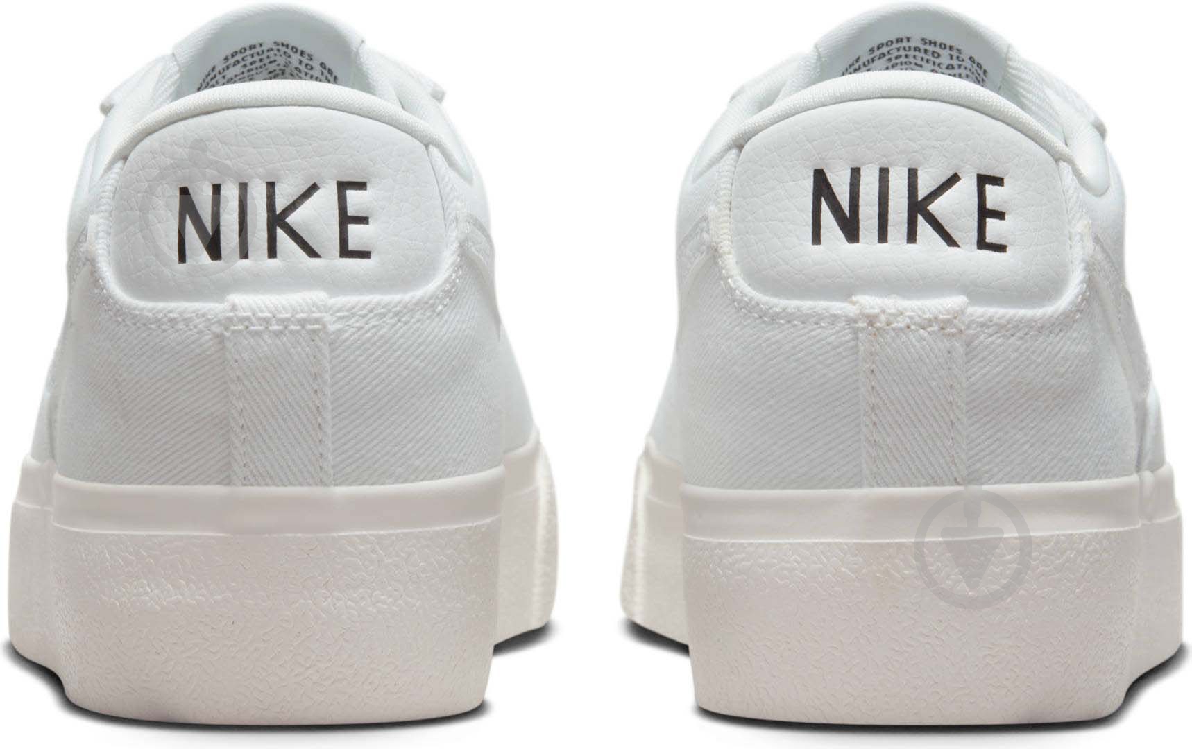 Кеды женские демисезонные Nike W BLAZER LOW PLATFORM CNVS DV7475-100 р.40 белые - фото 5