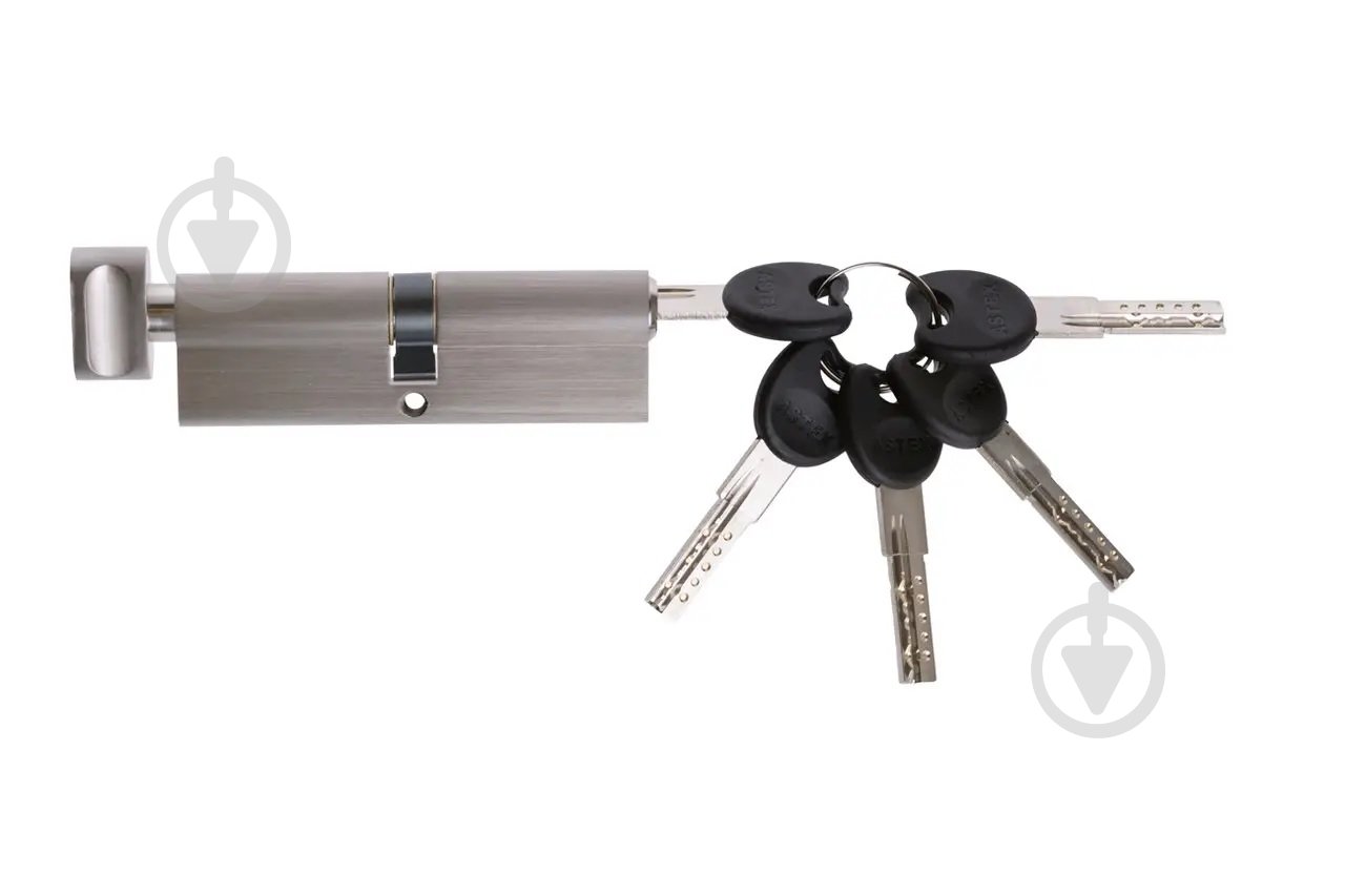 Цилиндр ASTEX 50x50 ключ-вороток 100 мм сатин - фото 1 Цилиндр ASTEX 50x50 ключ-вороток 100 мм сатин - фото 1