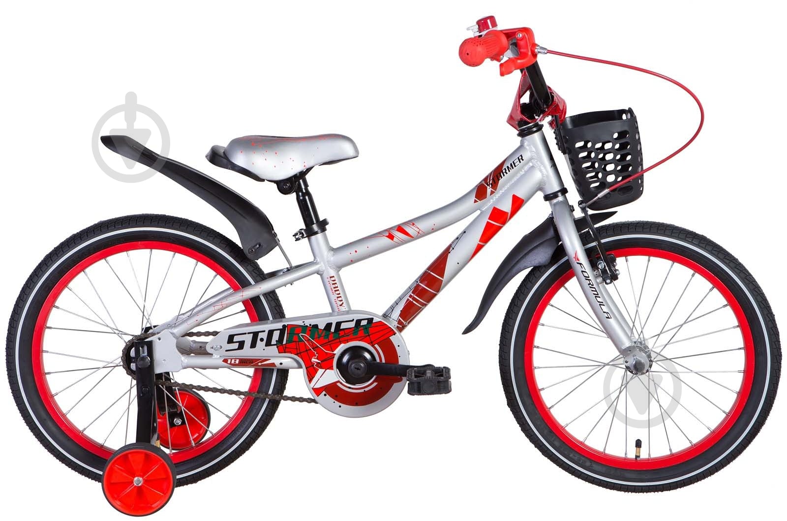 Велосипед Formula 18" 9"(23 см) STORMER OPS-FRK-18-096 срібний - фото 1 Велосипед Formula 18" 9"(23 см) STORMER OPS-FRK-18-096 срібний - фото 1