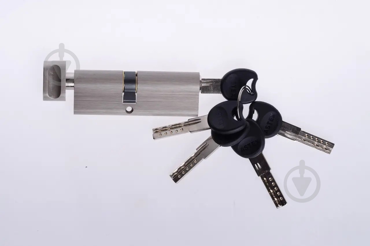 Циліндр ASTEX 53x32 ключ-вороток 85 мм сатин - фото 2 Циліндр ASTEX 53x32 ключ-вороток 85 мм сатин - фото 2