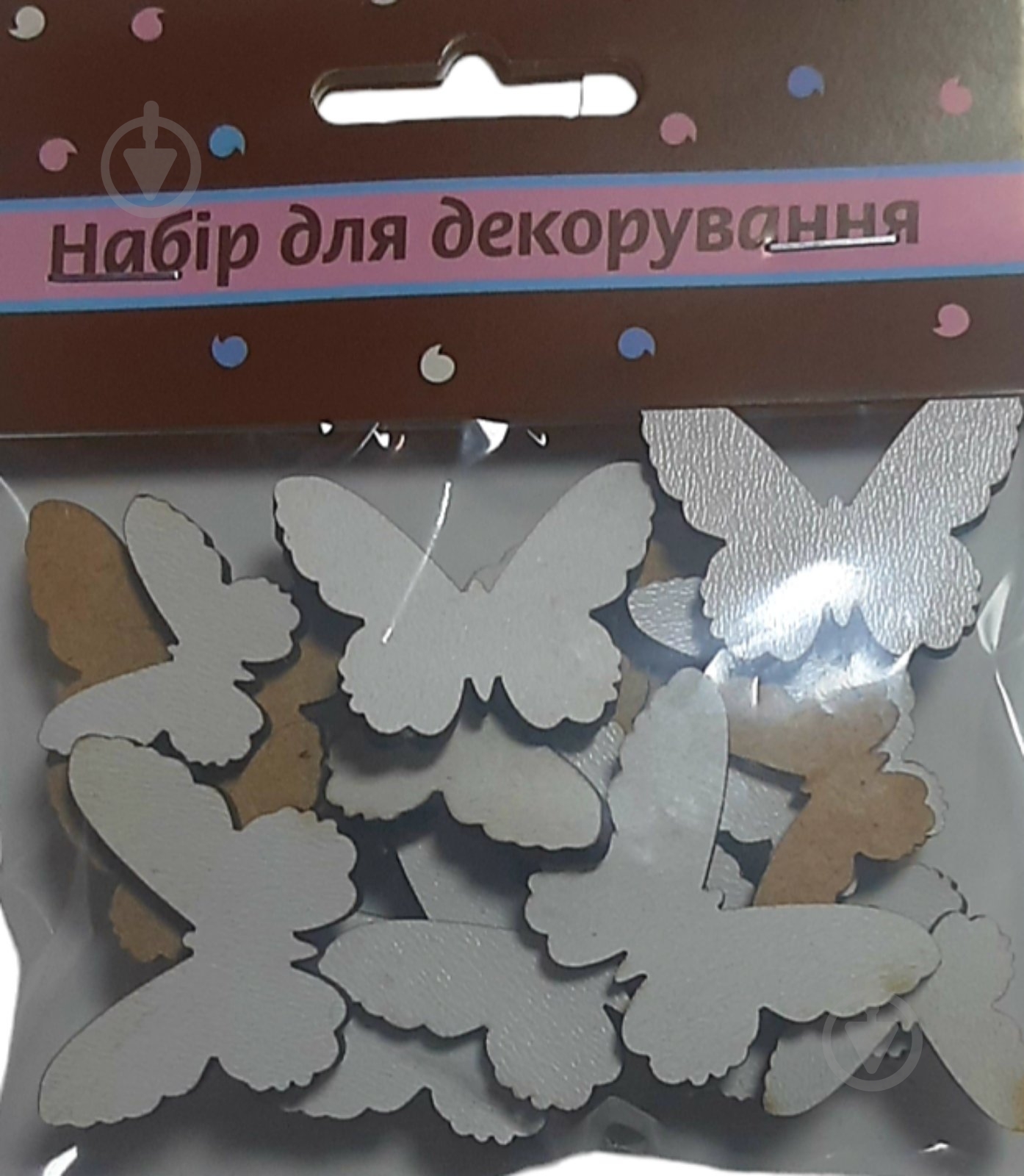 Декоративный элемент из МДФ (белый) Бабочки Аплі Краплі - фото 1