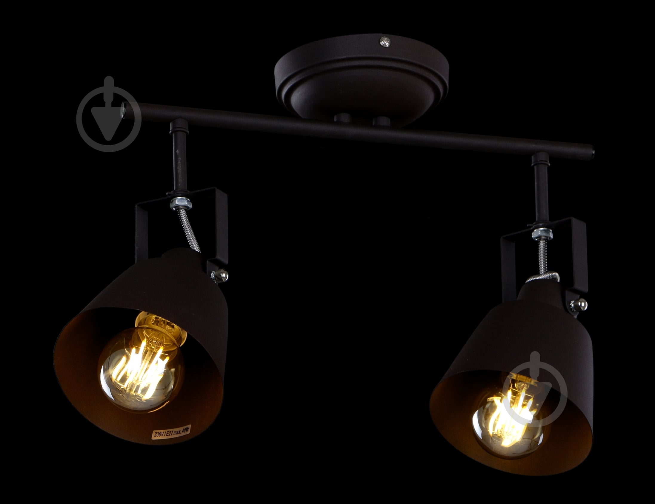 Спот Accento lighting ALIN-Stockholm-2 2x40 Вт E27 черный - фото 2 Спот Accento lighting ALIN-Stockholm-2 2x40 Вт E27 черный - фото 2