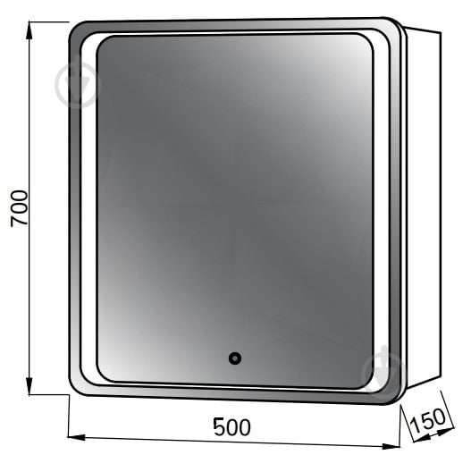 Шкафчик-зеркало ScandiSPA INGRID Z-50 белый глянец LED touch control - фото 3 Шкафчик-зеркало ScandiSPA INGRID Z-50 белый глянец LED touch control - фото 3