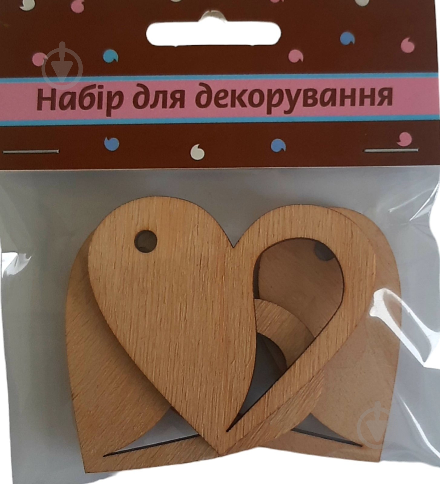 Декоративный элемент Сердца 3 шт. Аплі Краплі - фото 1