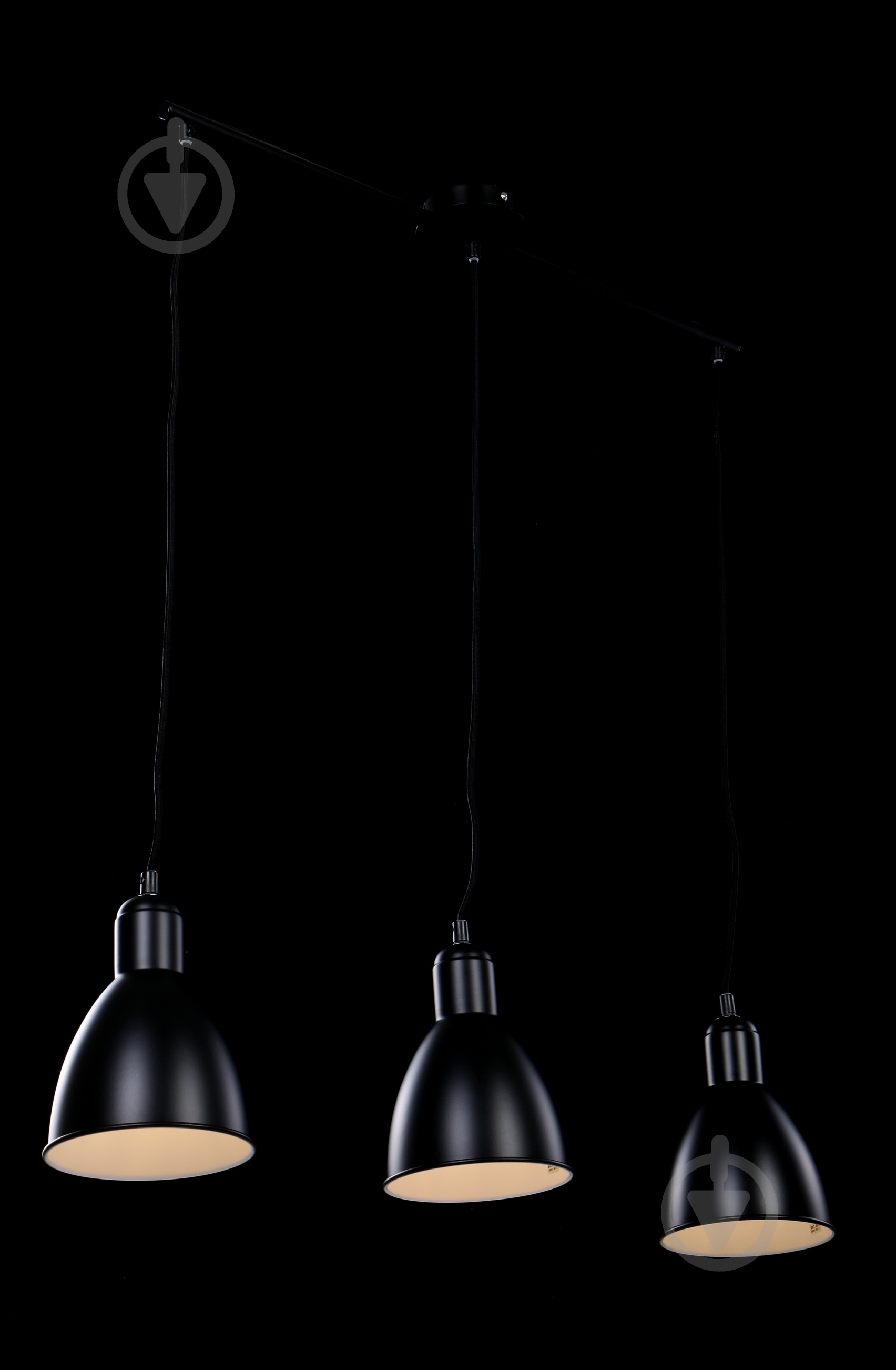 Подвес Accento lighting ALB-LP-1806005-3-BK 3x40 Вт E27 черный - фото 2 Подвес Accento lighting ALB-LP-1806005-3-BK 3x40 Вт E27 черный - фото 2
