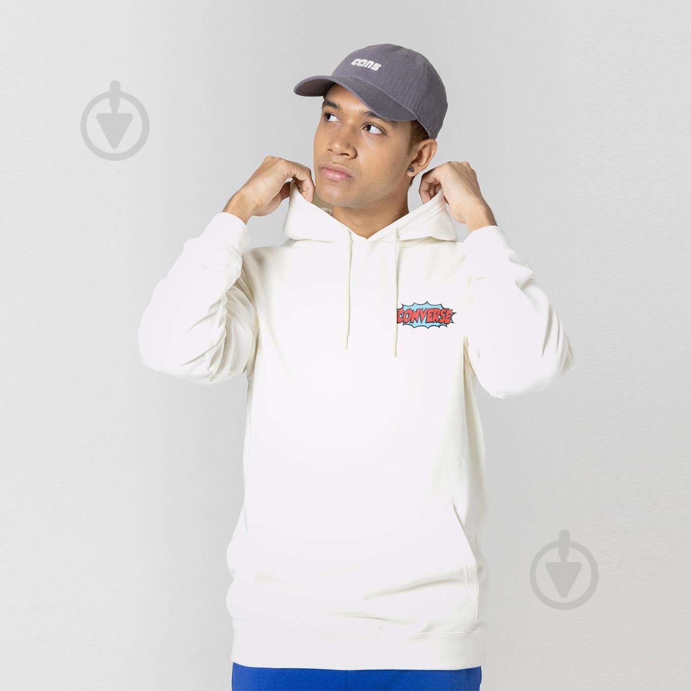 Джемпер Converse SHOE HERO HOODIE 10024614-281 р. L белый - фото 1
