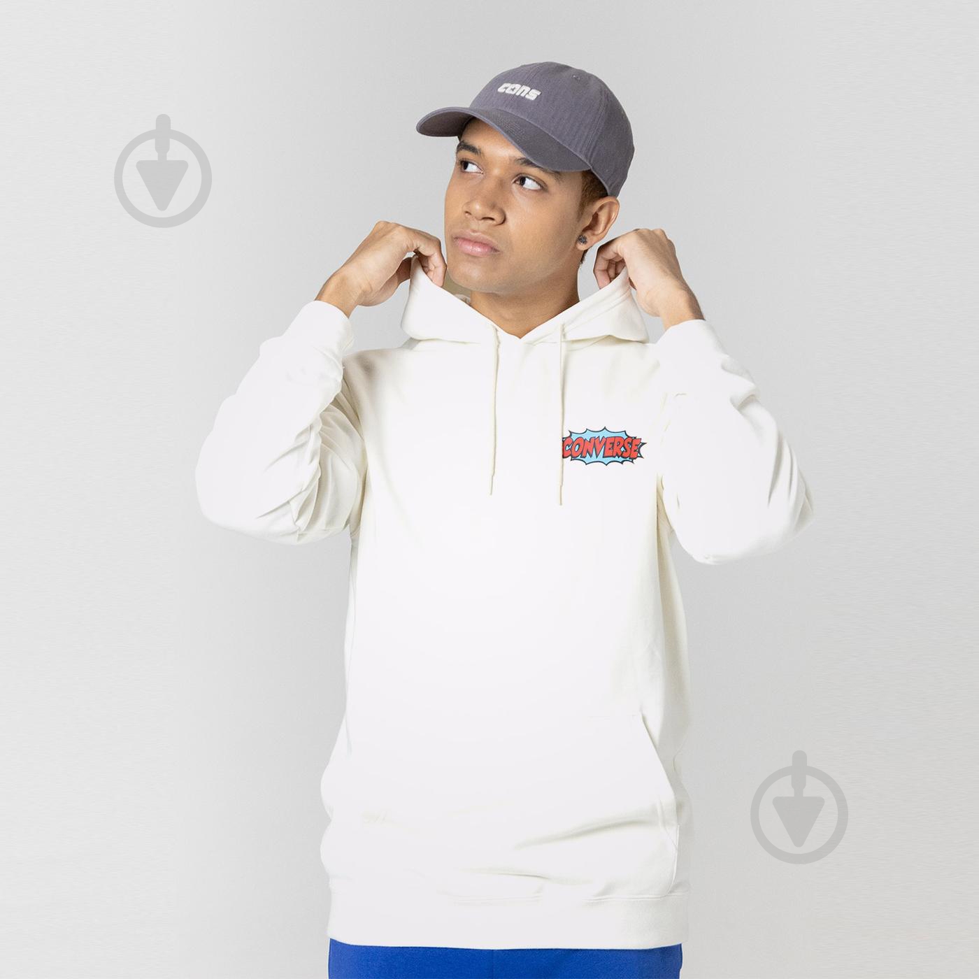 Джемпер Converse SHOE HERO HOODIE 10024614-281 р. M белый - фото 1