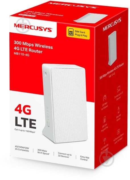 Маршрутизатор Mercusys N300 LTE (MB110-4G) - фото 3 Маршрутизатор Mercusys N300 LTE (MB110-4G) - фото 3