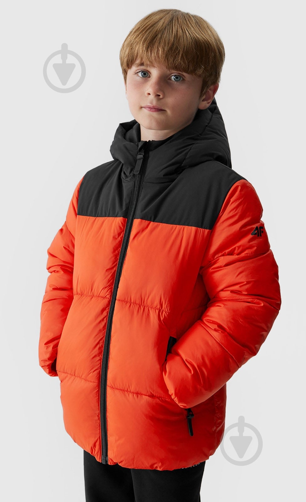 Пуховик для мальчиков 4F DOWN JACKET M274 4FJAW23TDJAM274-62S оранжевый - фото 1 Пуховик для мальчиков 4F DOWN JACKET M274 4FJAW23TDJAM274-62S оранжевый - фото 1