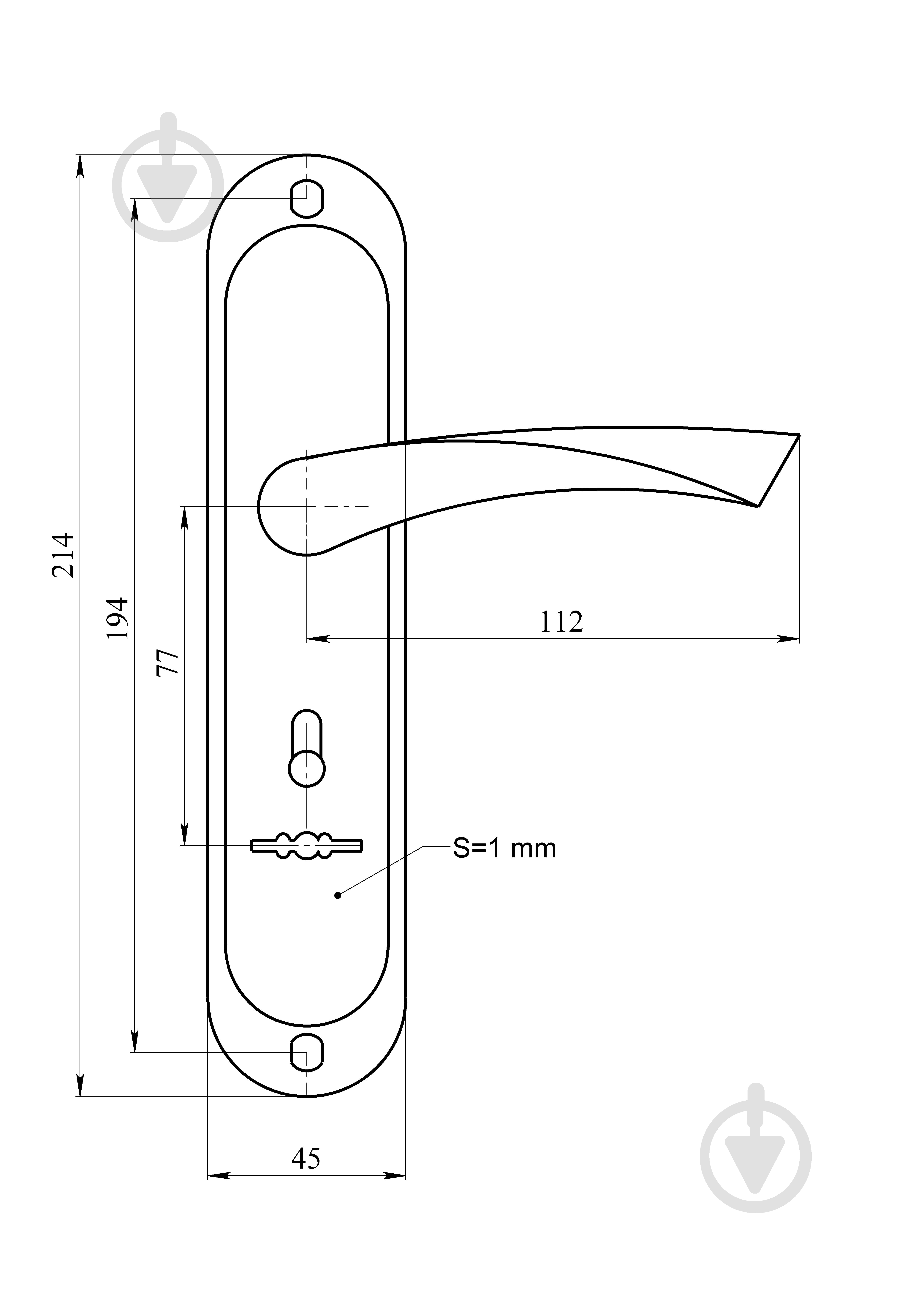Ручка на планке ASTEX AT-Cornu S77BN на входные и межкомнатные двери цилиндровый 77 мм никель - фото 6 Ручка на планке ASTEX AT-Cornu S77BN на входные и межкомнатные двери цилиндровый 77 мм никель - фото 6